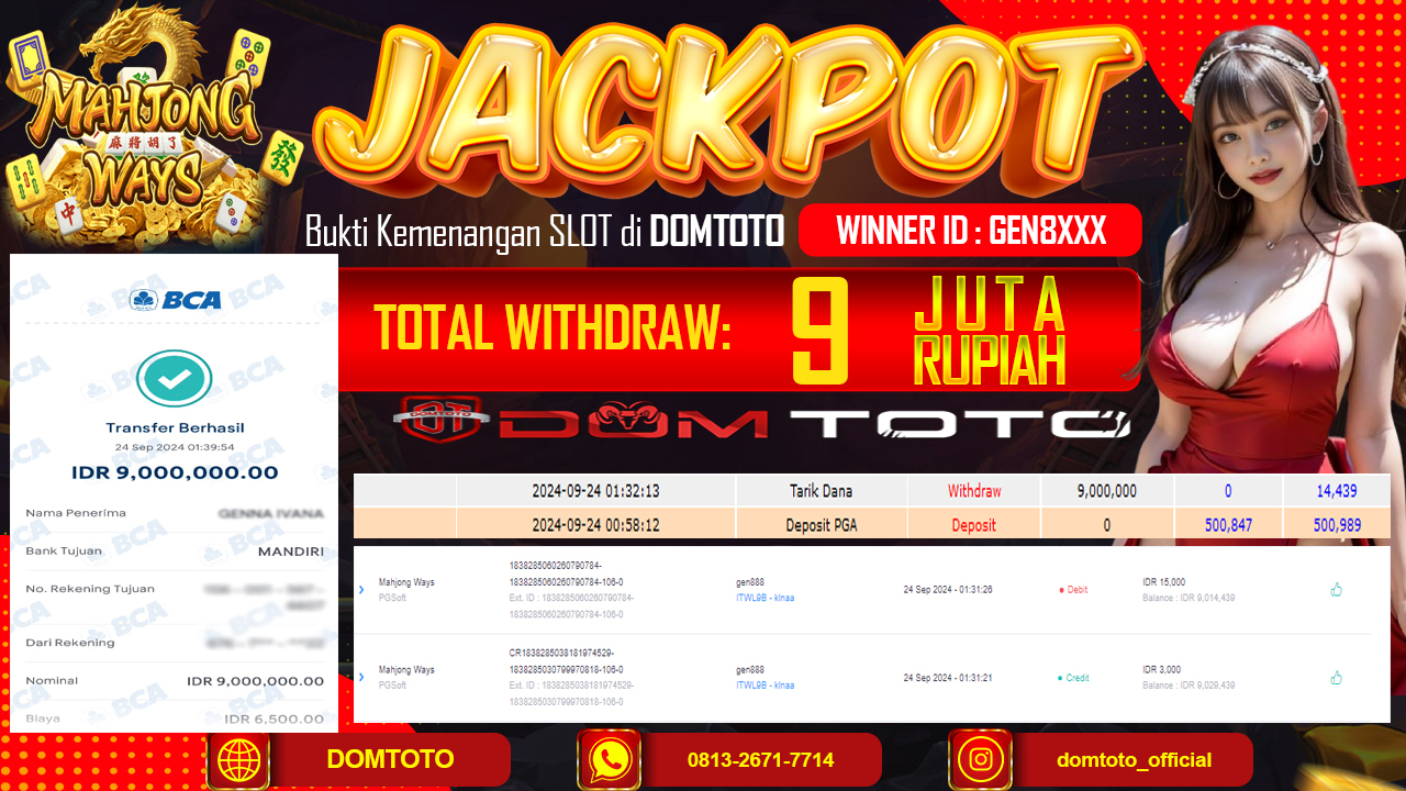 JACKPOT SLOT MAHJONG WAYS 23 SEPTEMBER 2024